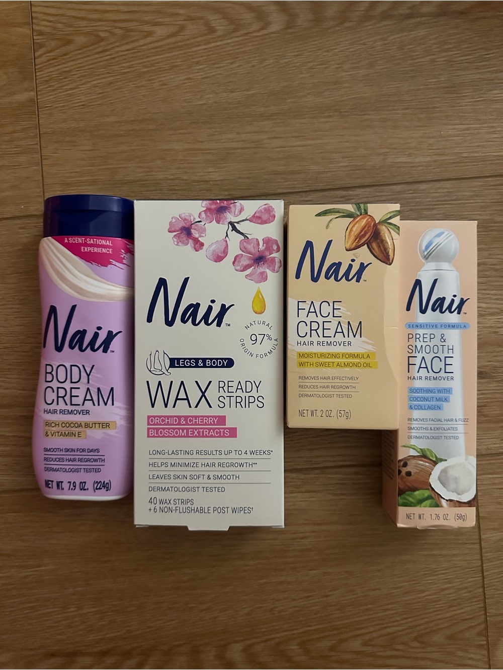 Nair Hair Removal Kit - Pink, White, Cream bundle